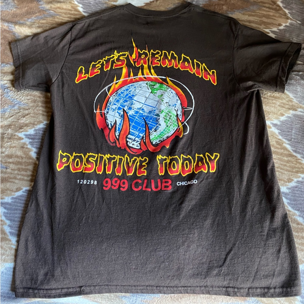Juice Wrld 999 Club Let’s Remain Positive Brown T-Shirt